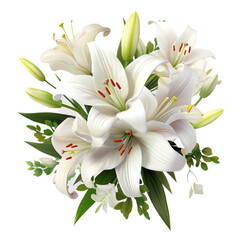 Fototapeta premium bouquet of white lily