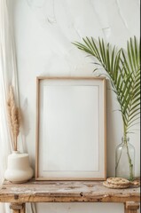 frame on the wall with a floor