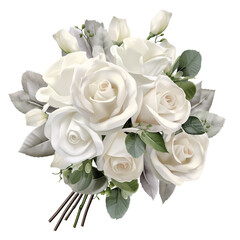 bouquet of white roses