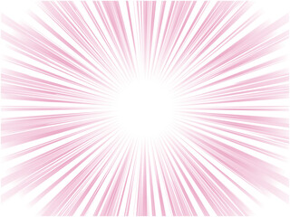 マンガの効果線風のフラッシュ背景素材_ピンク色