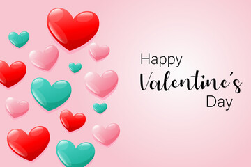 valentine's love heart , beautiful heart, Cartoon vector illustration,  Holiday banner, web poster, flyer, stylish brochure, greeting card, cover. Romantic background