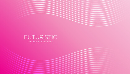 Futuristic Abstract Pink background. Swirl lines element. Futuristic technology concept. Horizontal banner template. Suit for cover, banner, website