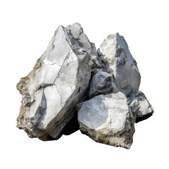 Granite Boulder, low poly,  on transparency background PNG
