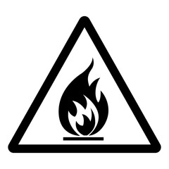Flammable Symbol Sign, Vector Illustration, Isolate On White Background Label. EPS10