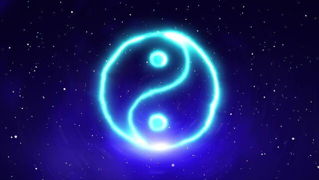 Yin yang symbol with Light effect