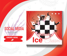ice-cream social media design