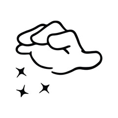 Kawaii Hand Gestures Sign and Symbol Isolated In White Background. Cute doodle cartoon hand design. suitable for stickers, children's books and cartoon elements