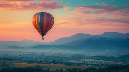 Hot Air Balloon Adventure, background image, generative AI