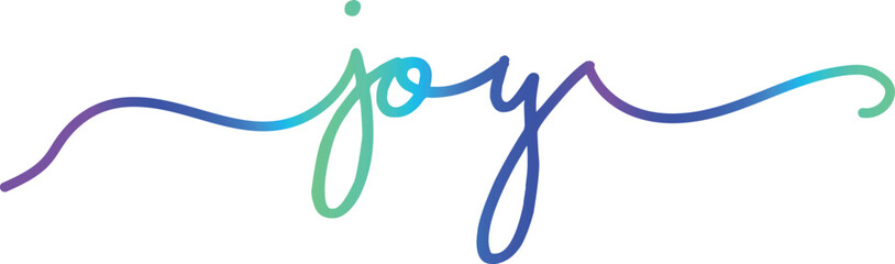 Joy text vector is written with an elegant typography, vector