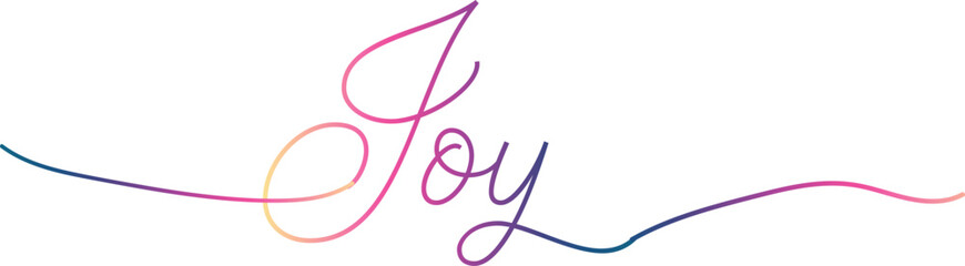 Fototapeta na wymiar Joy text vector is written with an elegant typography, vector