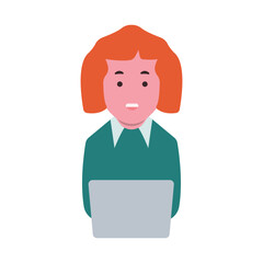 simple modern freelance concept entrepreneur vector illustration