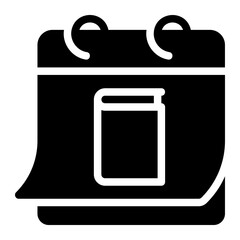 calendar glyph icon
