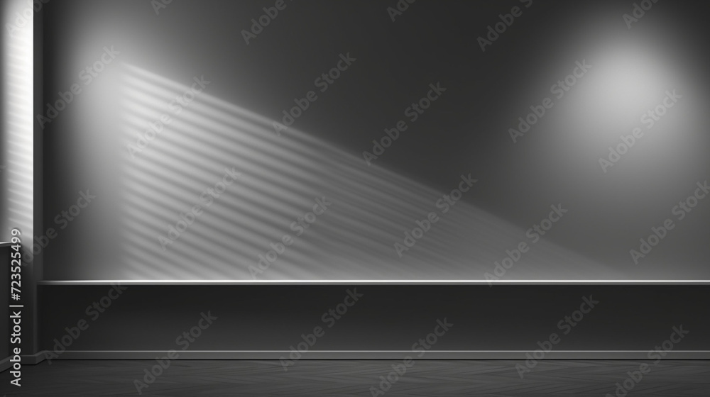 Poster abstract gray studio background texture for product presentation with shadow and light. generative a