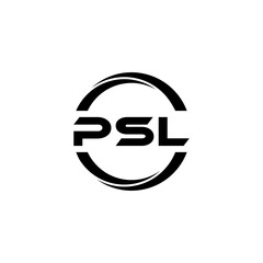 PSL letter logo design with white background in illustrator, cube logo, vector logo, modern alphabet font overlap style. calligraphy designs for logo, Poster, Invitation, etc.