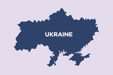 Map of Ukraine. World map concept. Colored flat vector illustration isolated. - obrazy, fototapety, plakaty