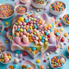 Fototapeta na wymiar colorful candies in a box
