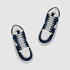 Sneaker Shoes Footwear_Vector And Illustration