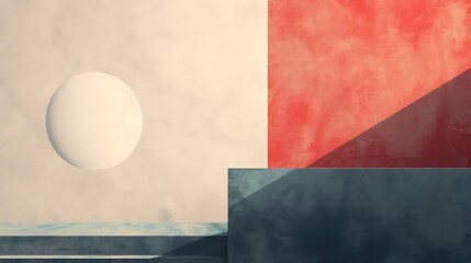  Clean Abstract Album Cover with Minimalist Design and Border, Generative AI