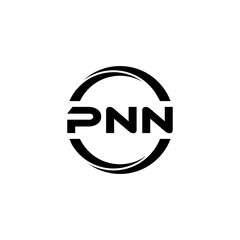 PNN letter logo design with white background in illustrator, cube logo, vector logo, modern alphabet font overlap style. calligraphy designs for logo, Poster, Invitation, etc.