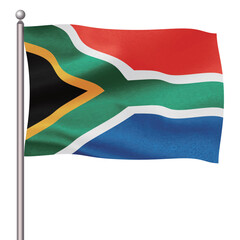 南アフリカ　国　旗　ポール　アイコン