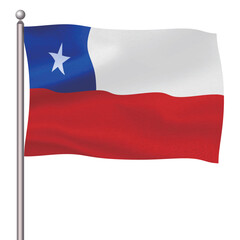 チリ　国　旗　ポール　アイコン