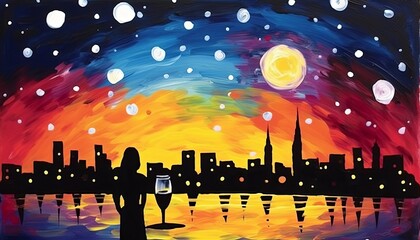 Nighttime Allure,Cityscape Ambiance ,Generative Ai