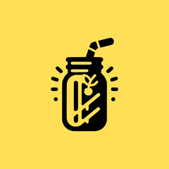 Juice logo icon vector illustration, Juice Glass logo icon,  Drinks Glass premium logo icon