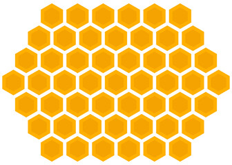 Honeycomb flat icon isolated on white background.