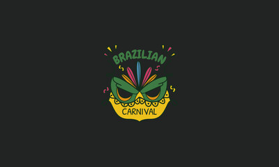 happy brazilian carnival vector illustration flat design