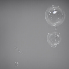 Transparent bubble texture material