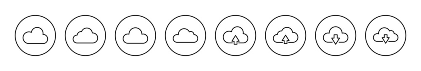 Cloud icon vector. cloud sign and symbol