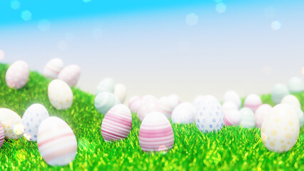 Easter Basket On Grass 03