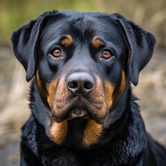Close-up of a rottweiler dog