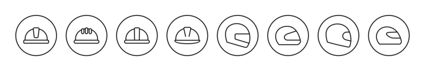 Helmet icon vector. Motorcycle helmet sign and symbol. Construction helmet icon. Safety helmet - obrazy, fototapety, plakaty