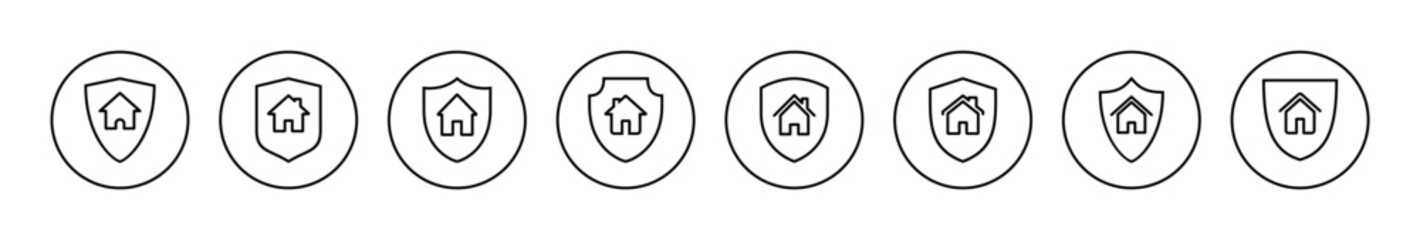 house insurance icon vector. house protection sign and symbol
