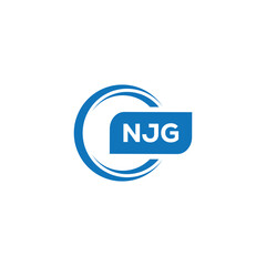 modern minimalist NJG initial letter monogram logo design