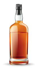 whiskey bottle vector on white background