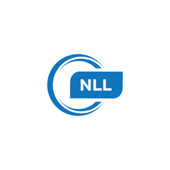modern minimalist NLL initial letter monogram logo design