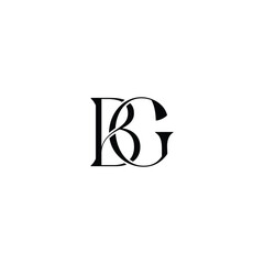 BG Logo Design Template Vector Graphic Branding Element. Creative vector logos with the letter BG