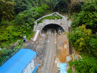 Digging a tunnel.