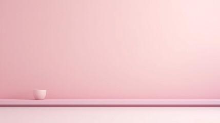 Pastel Pink Backdrop with Copy Space, Minimalist Style