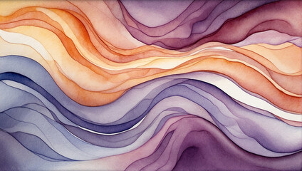Purple Watercolor Wave