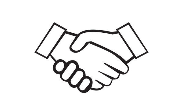 Hand shake icon logo design,symbol, agreement icon. Handshake icon. Vector illustration.