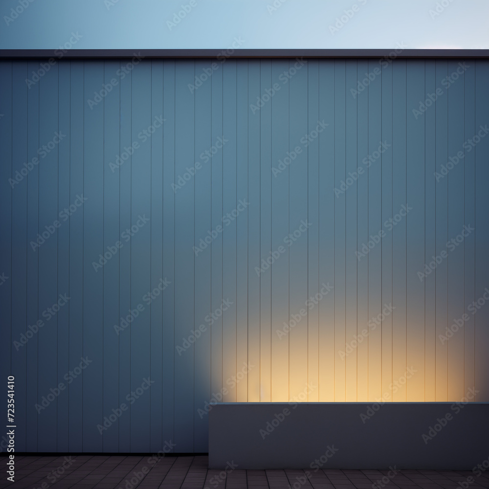 Poster minimal building with light, for abstract background