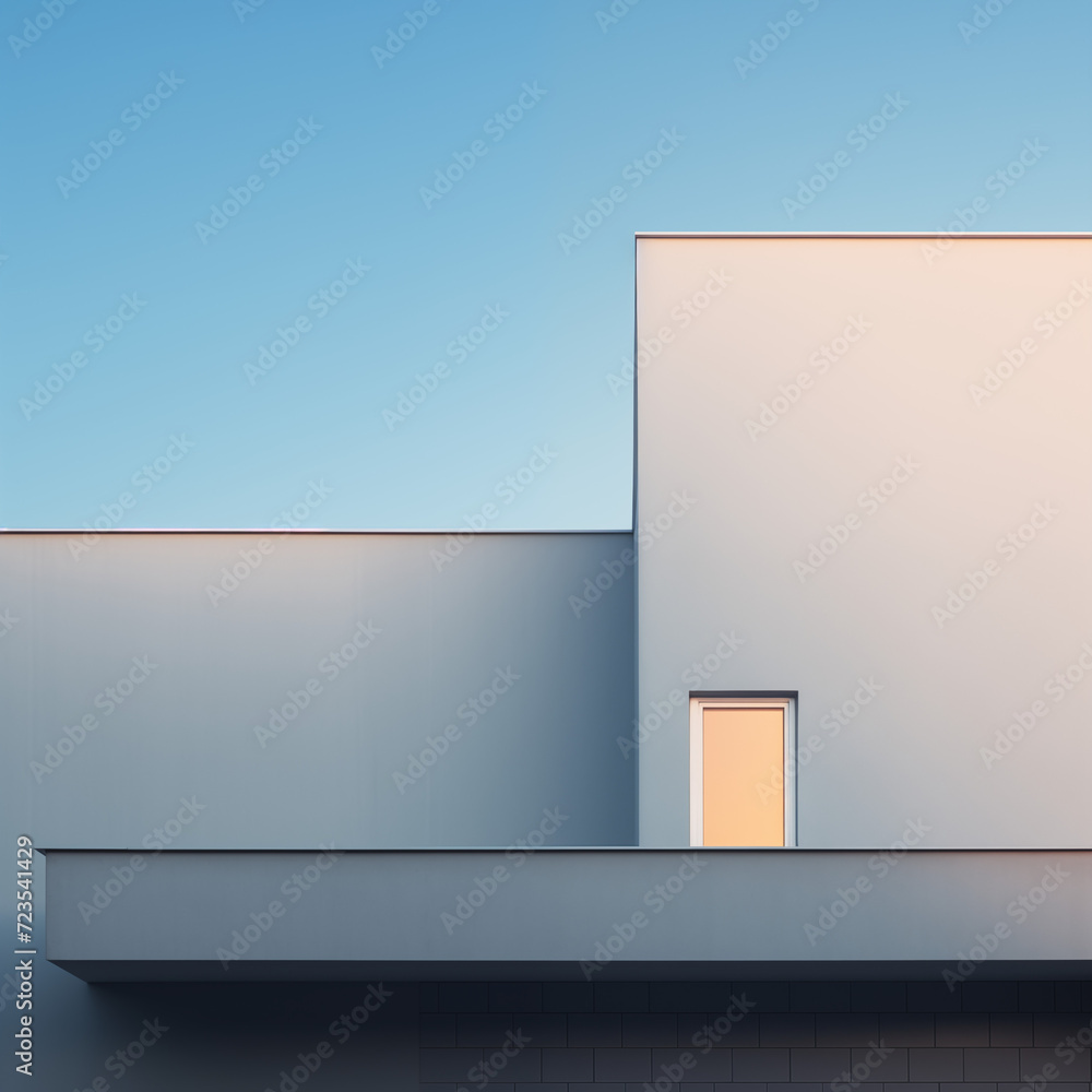 Aufkleber minimal building with light, for abstract background