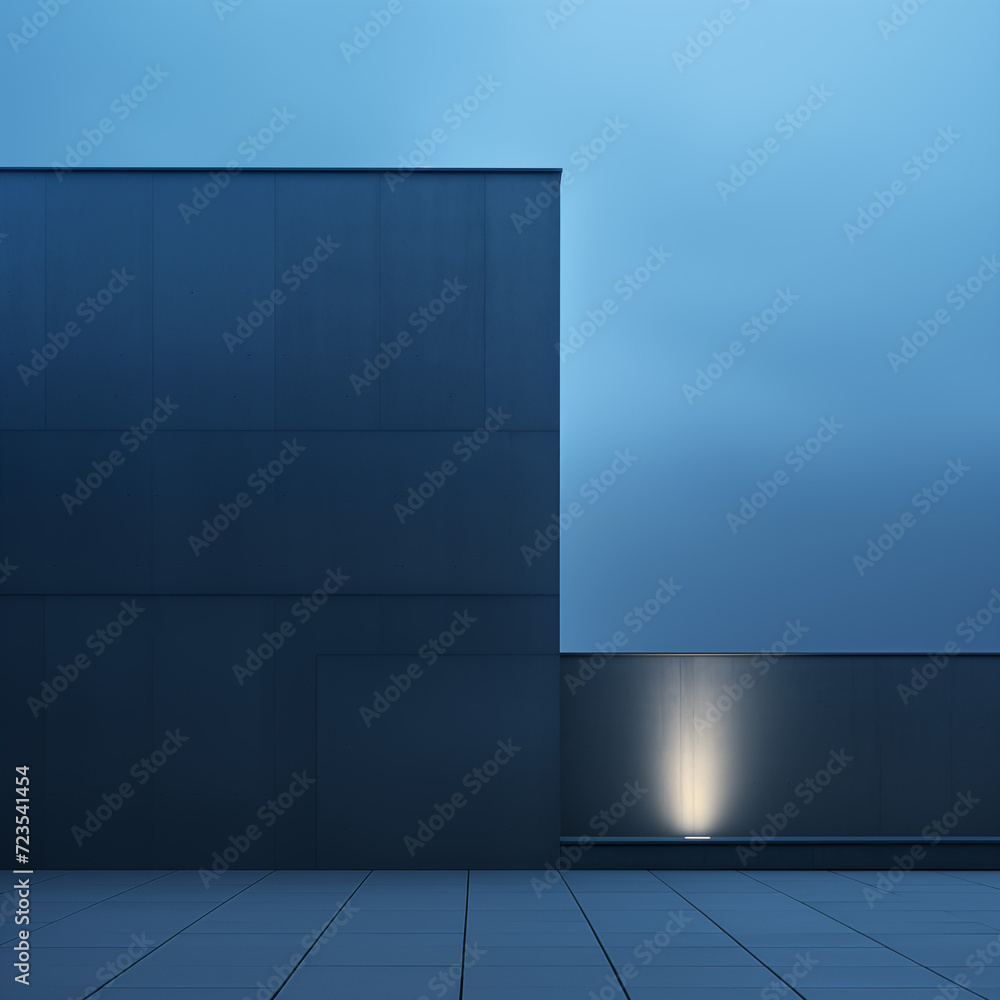 Poster minimal building with light, for abstract background