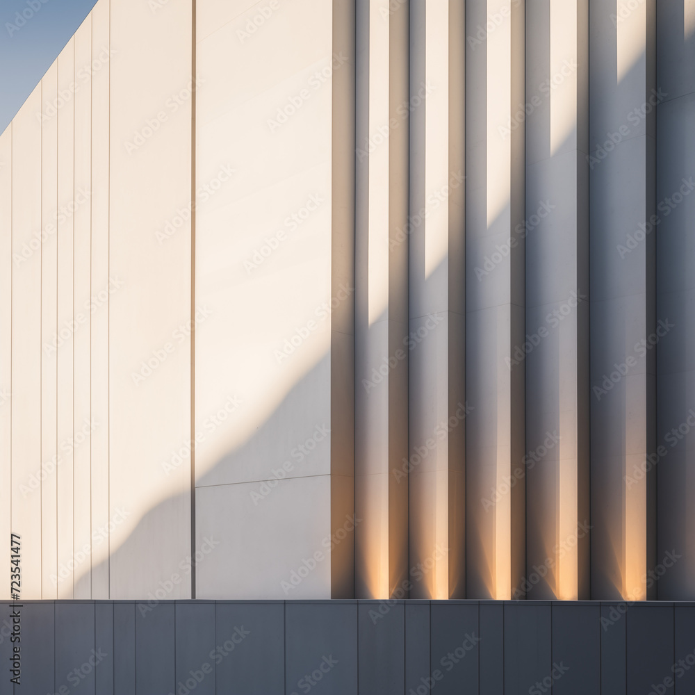 Poster minimal building with light, for abstract background