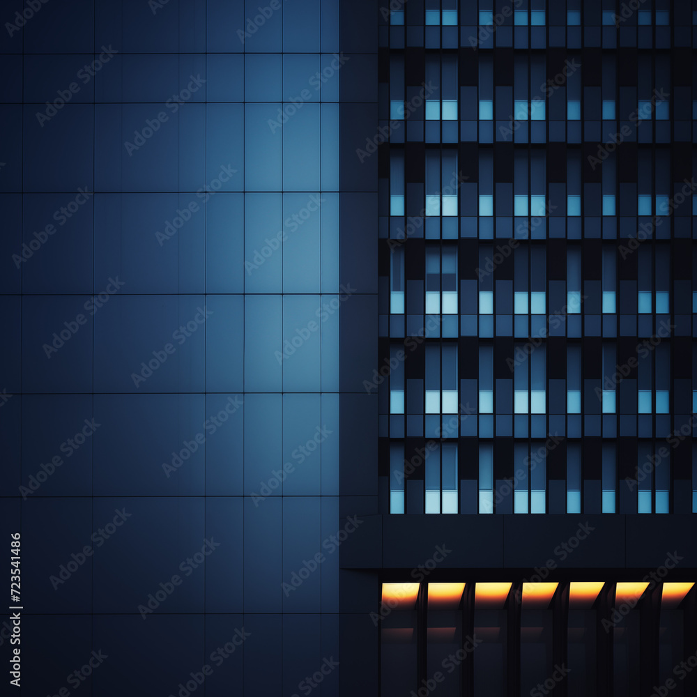 Poster minimal building with light, for abstract background