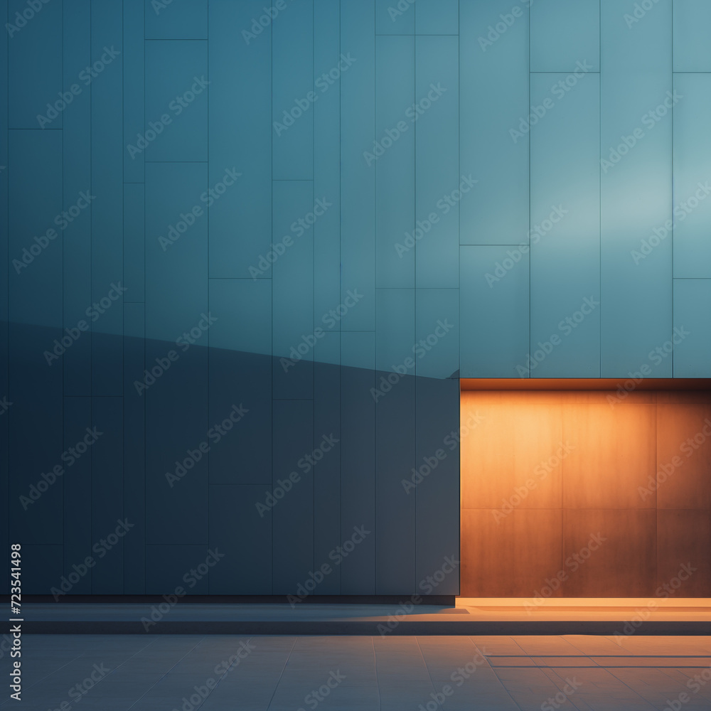 Poster minimal building with light, for abstract background