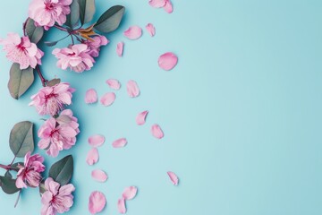 Fototapeta premium Minimalistic, spring theme poster background 